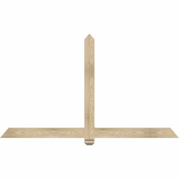 Ekena Millwork Eugene Rough Sawn Timber Gable Bracket, Douglas Fir, 72"W x 42"H x 2"D x 4"F, 14/12 Pitch GBW072X42X0204EUG00RDF - main